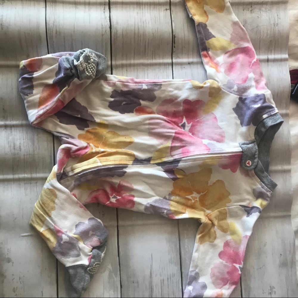 Burts bees baby onesie with footies